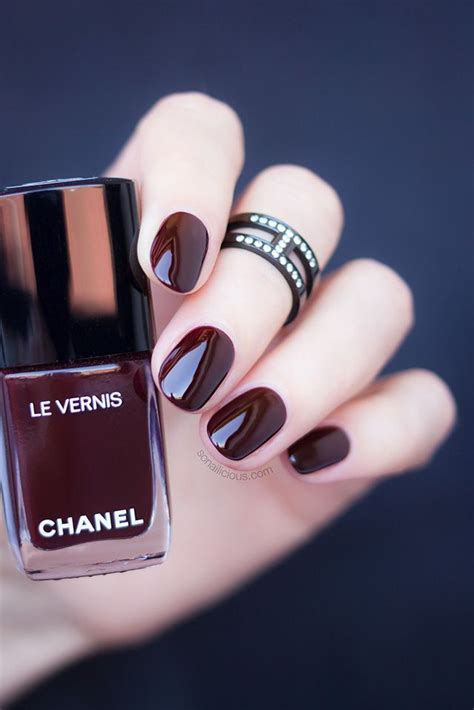 chanel dark red nail varnish|chanel nails color chart.